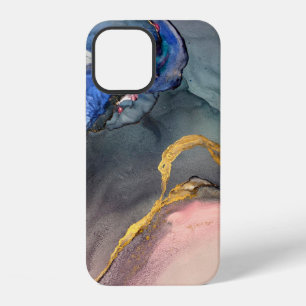 Abstract pink-blue background with beautiful smudg iPhone 12 case