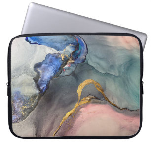 Abstract pink-blue background with beautiful smudg laptop sleeve