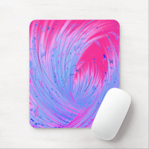 Abstract Pink Blue Enchanted Garden Mouse Mat