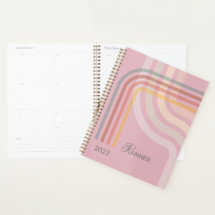 Abstract pink business planner