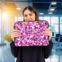 Abstract Pink Crystal Laptop Sleeve