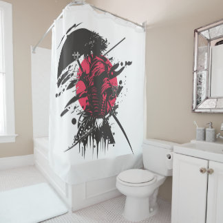 Abstract Pink Elephant Shower Curtain | Modern Bla