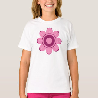 Abstract Pink Flower Illustration T-Shirt