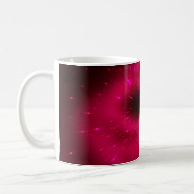 Abstract pink fractal composition. Magic explosion Coffee Mug (Left)