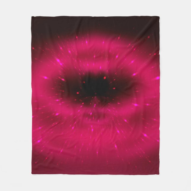 Abstract pink fractal composition. Magic explosion Fleece Blanket (Front)