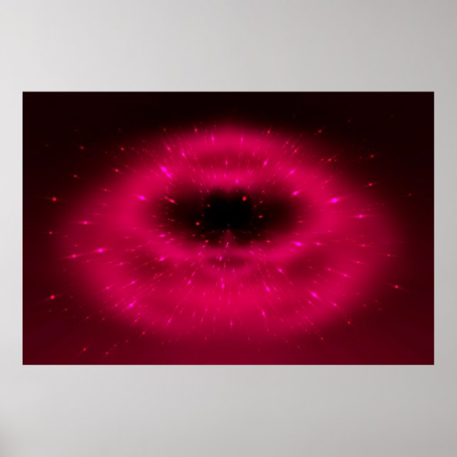 Abstract pink fractal composition. Magic explosion Poster (Front)