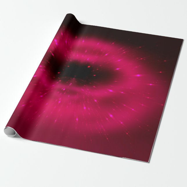 Abstract pink fractal composition. Magic explosion Wrapping Paper (Unrolled)