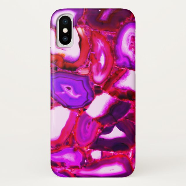 Abstract pink geode pattern Case-Mate iPhone case (Back)