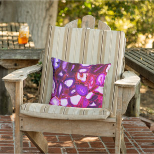 Abstract pink geode pattern cushion