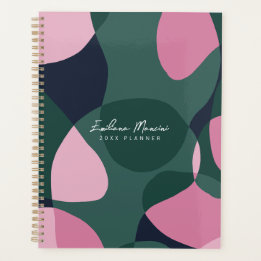 Abstract Pink & Green Art Planner