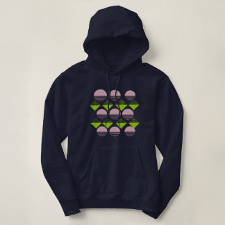 Abstract Pink Green Images of Diamonds and Circles Hoodie