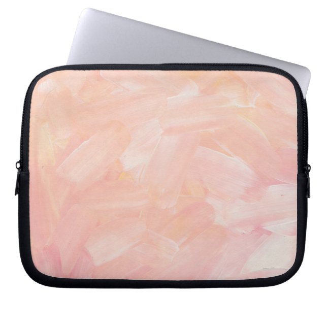Abstract pink hand painted. Elegant blush brush Laptop Sleeve (Front)
