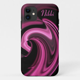 Abstract Pink Heart iPhone 5 case *Personalise*