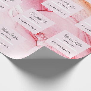Abstract Pink Ink Paint modern Personalised Wrapping Paper
