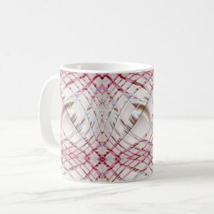 abstract pink irregular wavy dynamic pattern. coffee mug