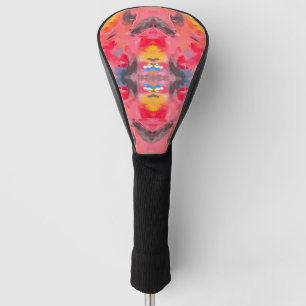 Abstract Pink Kaleidoscope Golf Head Cover