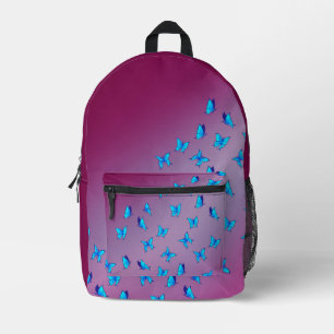 Abstract pink Moonbeams and Butterflies Printed Backpack