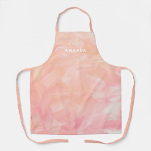 Abstract pink painted. Elegant blush brush stroke Apron