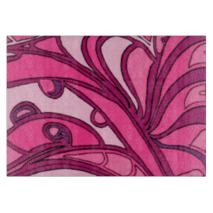 Abstract Pink Panel Painting Cutting Board