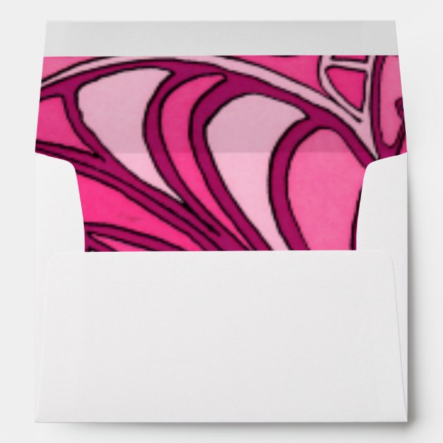 Abstract Pink Panel Painting Envelopes (Back (Bottom))