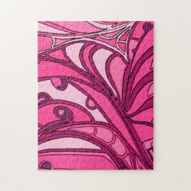 Abstract Pink Panel Painting Jigsaw Puzzle (Vertical)