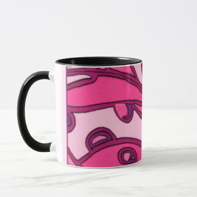 Abstract Pink Panel Painting Mug (Left)