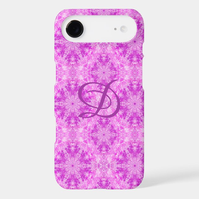 Abstract pink patterned phone case (Back)