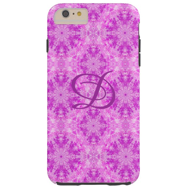 Abstract pink patterned phone case (Back)