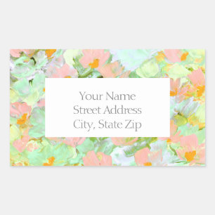 Abstract Pink Poppies labels