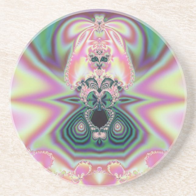 Abstract Pink Princess Coaster (Front)