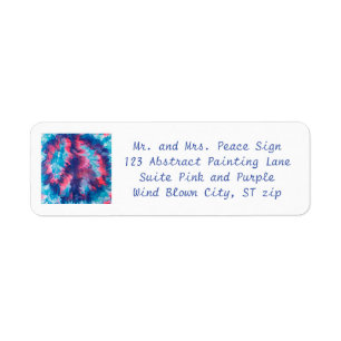 Abstract Pink Purple Blends Peace Sign Address
