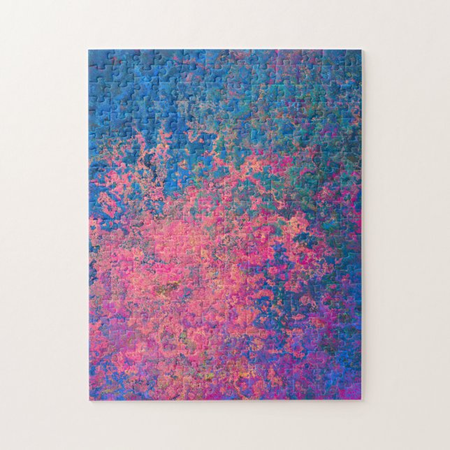 Abstract, Pink, Purple & Blue, Alcohol Ink Jigsaw Puzzle (Vertical)
