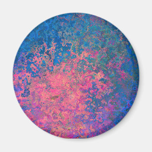 Abstract, Pink, Purple & Blue, Alcohol Ink Magnet