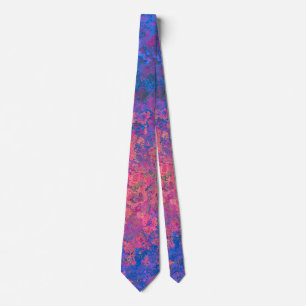 Abstract, Pink, Purple & Blue, Alcohol Ink Tie