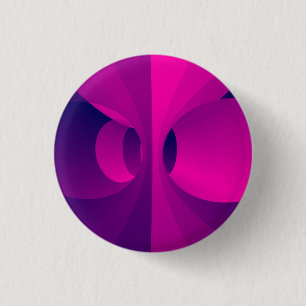 Abstract pink purple torus background pattern art 3 cm round badge