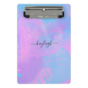 Abstract Pink Purple Turquoise Mini Clipboard
