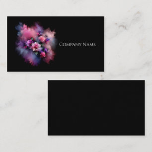Abstract Pink Roses Bouquet Business Card