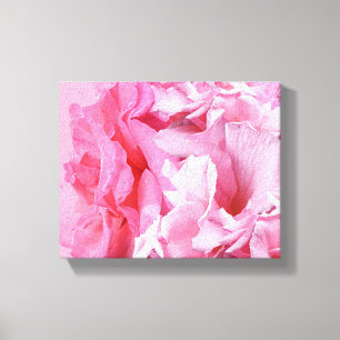 Abstract pink roses floral boho digital fine art Canvas Print