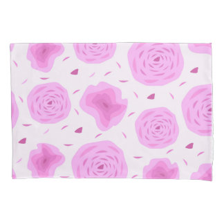 Abstract pink roses, seamless pattern pillowcase