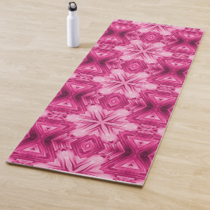 Abstract Pink Star Yoga Mat