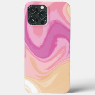 Abstract Pink Stripe Modern Phone Girly iPhone 13 Pro Max Case