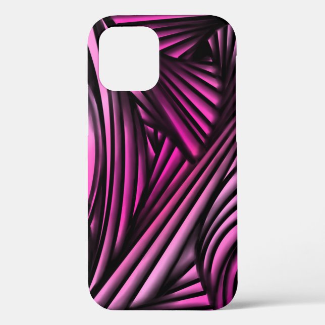 Abstract pink swirled lines Case-Mate iPhone case (Back)