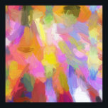 Abstract pink teal orange paint brushstrokes poster<br><div class="desc">Abstract pink teal orange paint brushstrokes pattern. A modern abstract pink, teal and orange artistic paint brushstrokes colorful design background.Get this artistic girly pink pastel modern pastel brush strokes design for the artist, art school and for her or anyone on any occasion.</div>