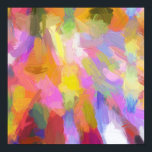 Abstract pink teal orange paint brushstrokes poster<br><div class="desc">Abstract pink teal orange paint brushstrokes pattern. A modern abstract pink, teal and orange artistic paint brushstrokes colorful design background.Get this artistic girly pink pastel modern pastel brush strokes design for the artist, art school and for her or anyone on any occasion.</div>
