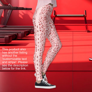Abstract Pink to Red Loops Leggings