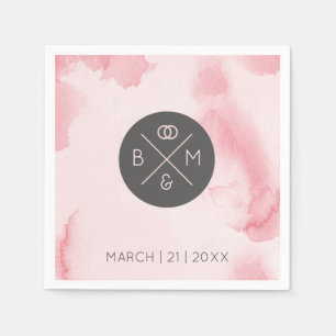 Abstract Pink Watercolor Napkins