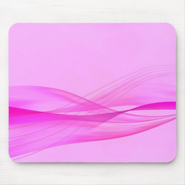 Abstract Pink Waves Mouse Pad (Front)