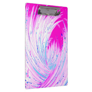 Abstract pink white Enchanted Garden Clipboard
