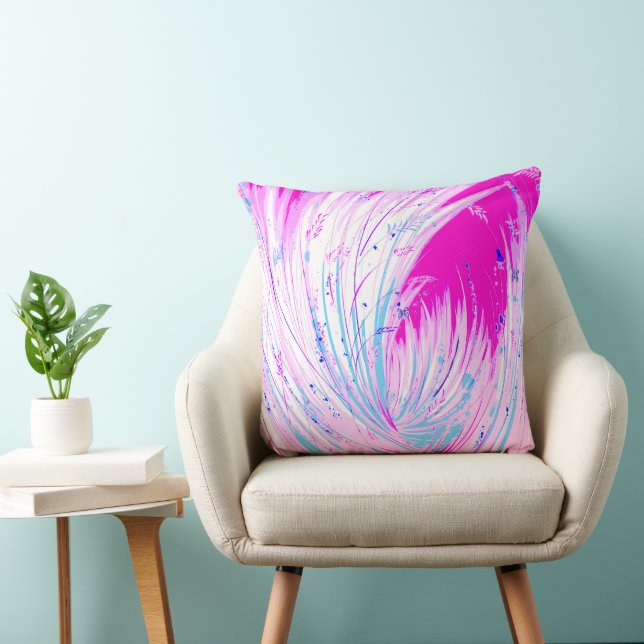 Abstract Pink White Enchanted Garden  Cushion (Chair)