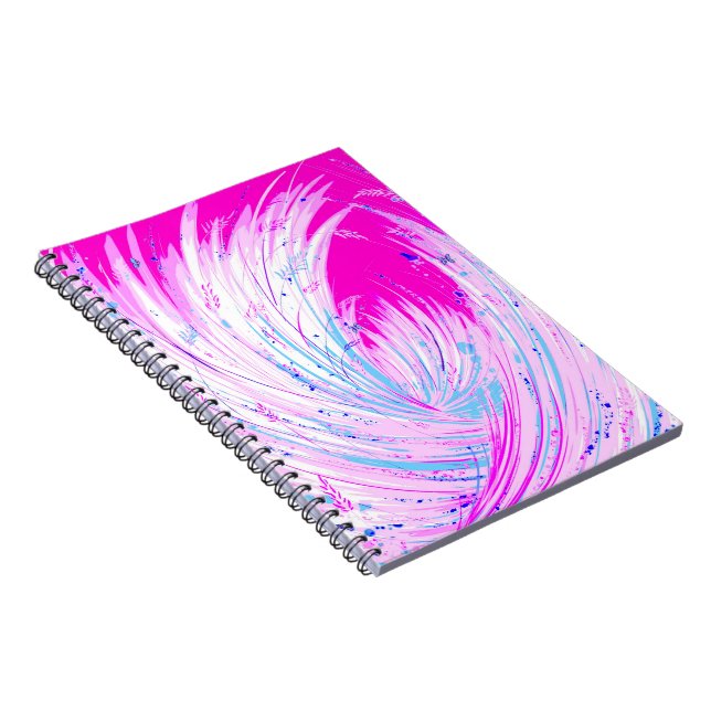 Abstract  pink white Enchanted Garden Notebook (Right Side)